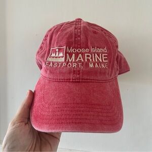 Unisex adult Moose Island MARINE Eastport Maine cotton baseball hat cap